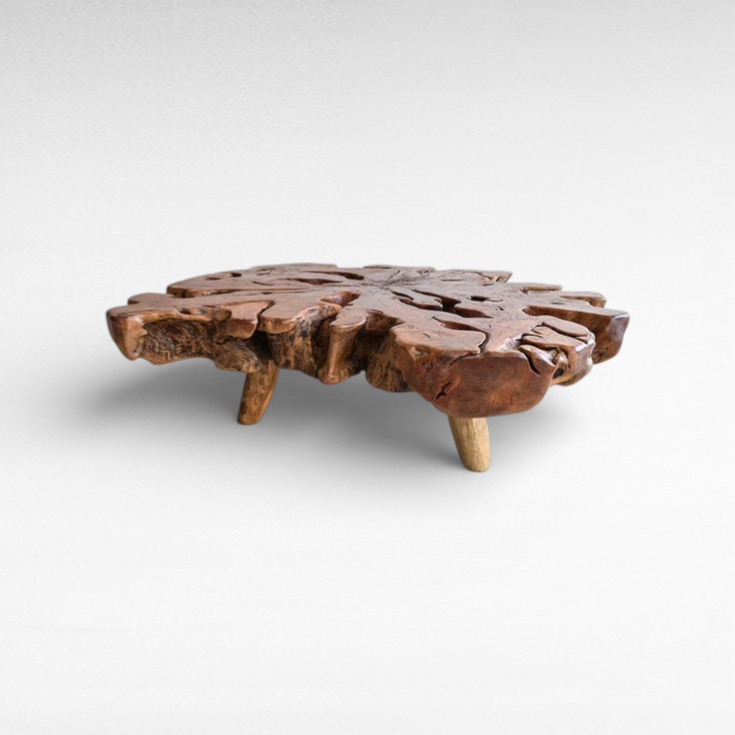 NATURAL COFFEE TABLE EUPHORIA LONGANA WOOD W170 |D170 |H45 cm