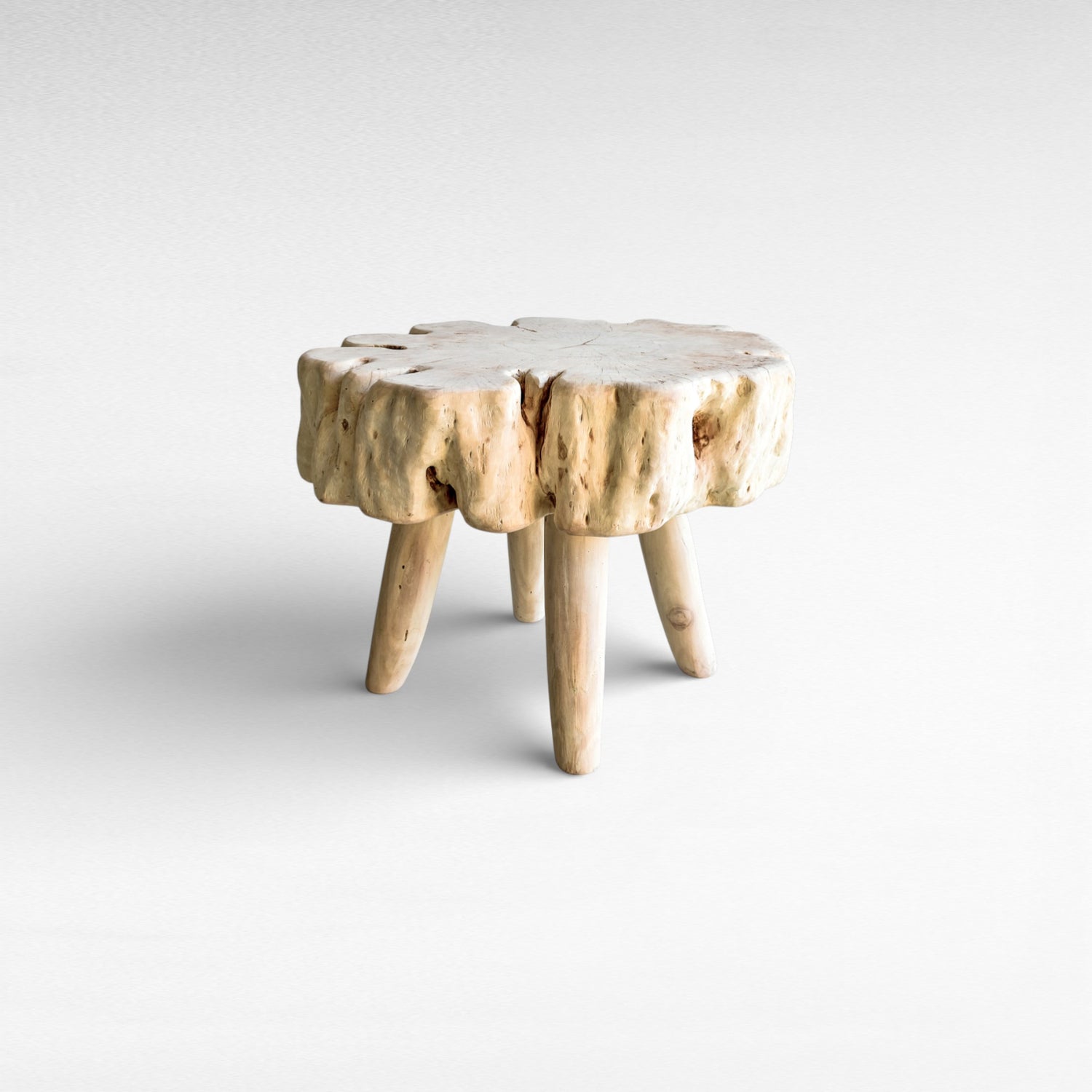 BLEACHED EUPHORIA LONGANA WOOD COFFEE TABLE W62 |D56 |H50 cm