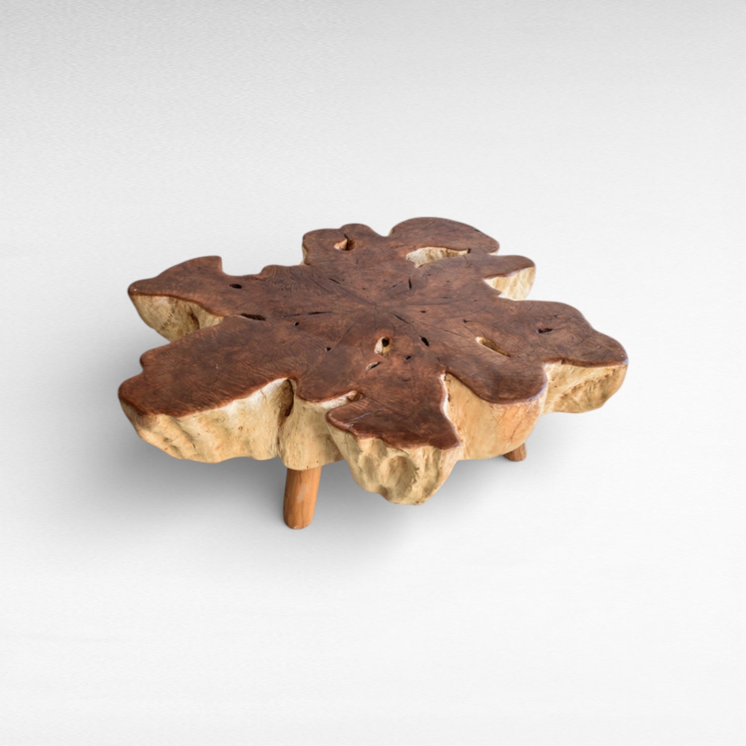 EUPHORIA LONGANA WOOD COFFEE TABLE W150 |D150 |H45 cm