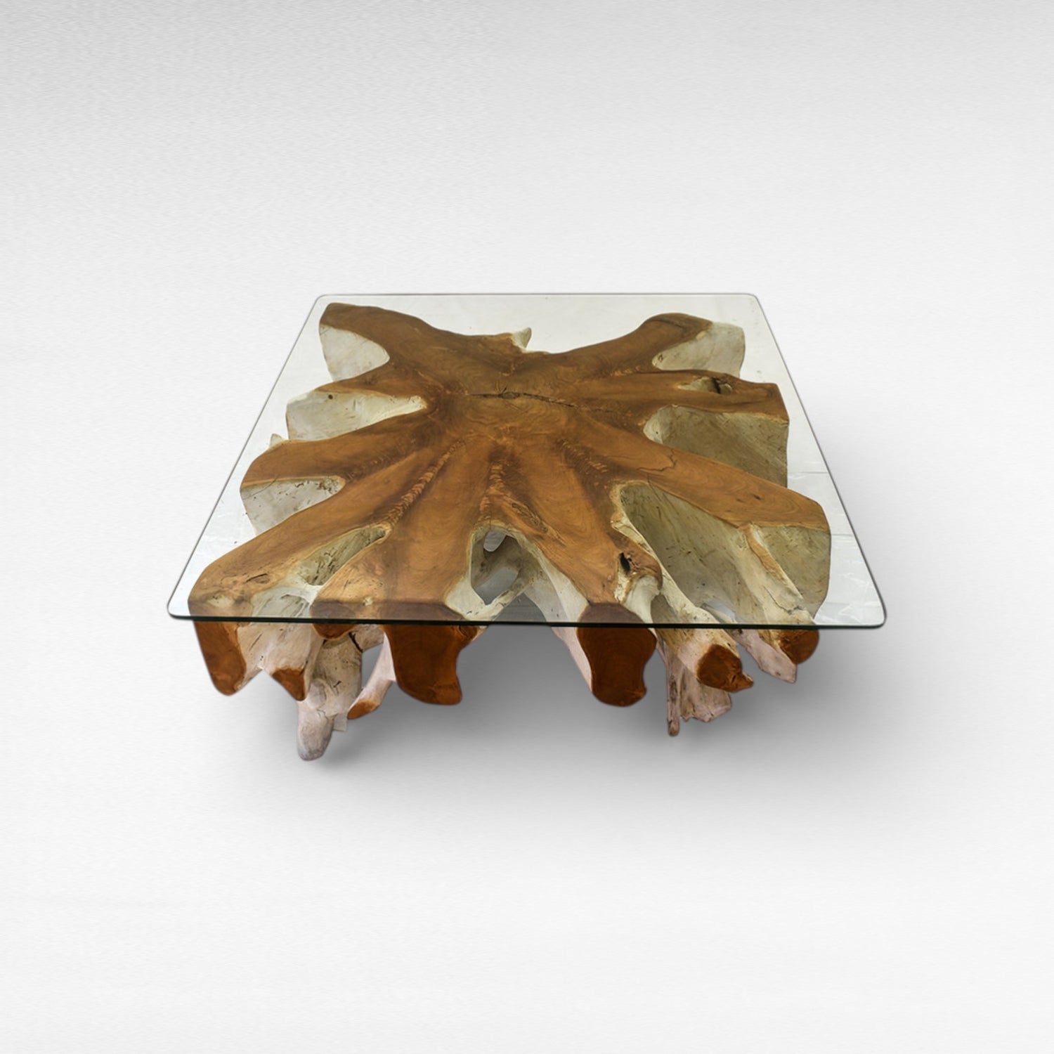 COFFEE TABLE WITH GLASS W100 |D100 |H45 cm