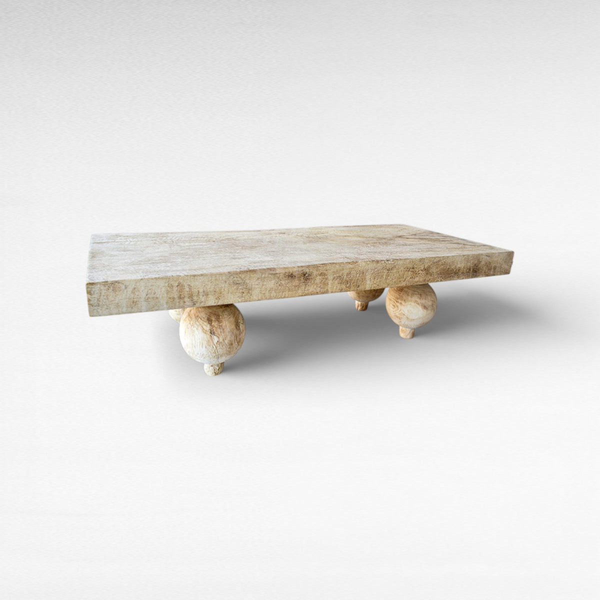 MANGO WOOD COFFEE TABLE DIRTY BLEACH W180 |D80 |H45 cm