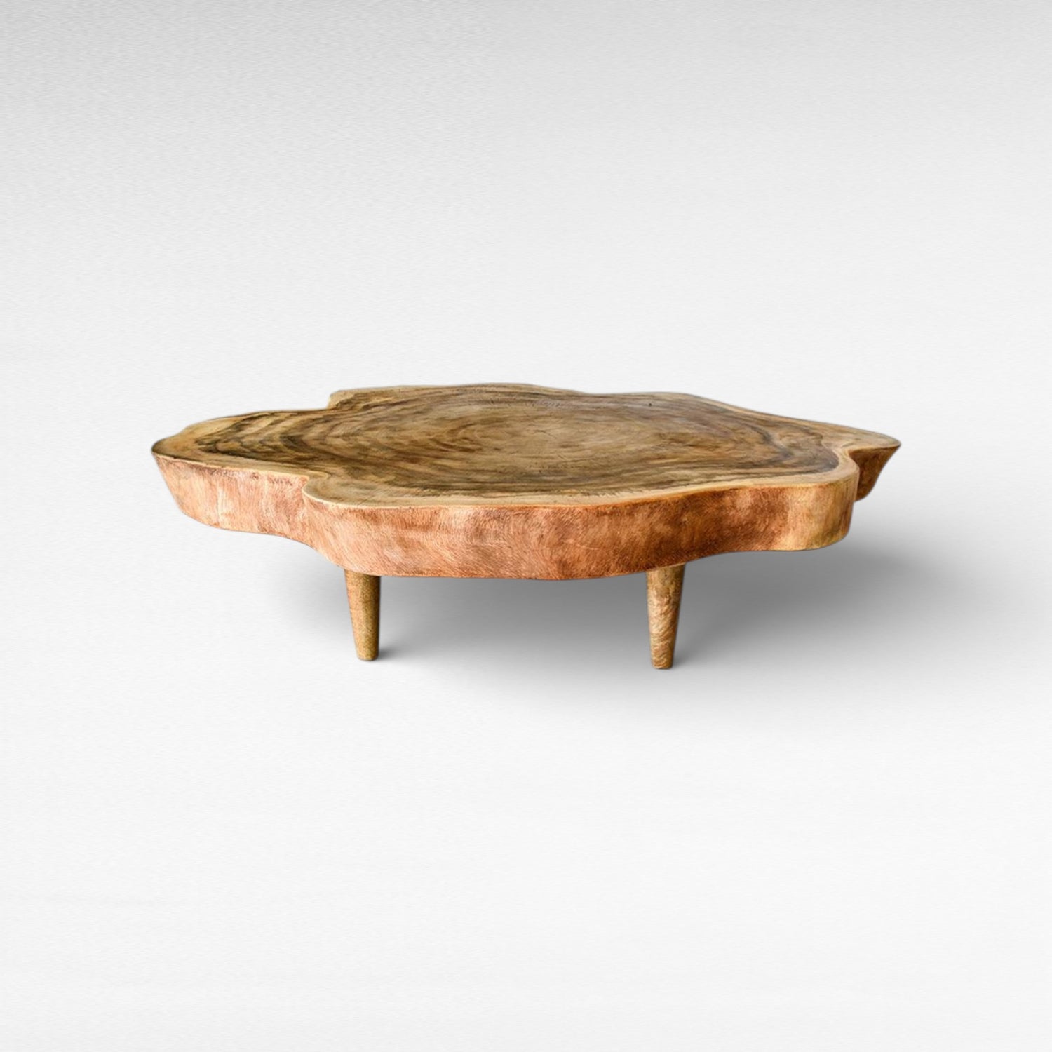 CARVED MANGO WOOD SIDE TABLE W45 |D45 |H55 CM