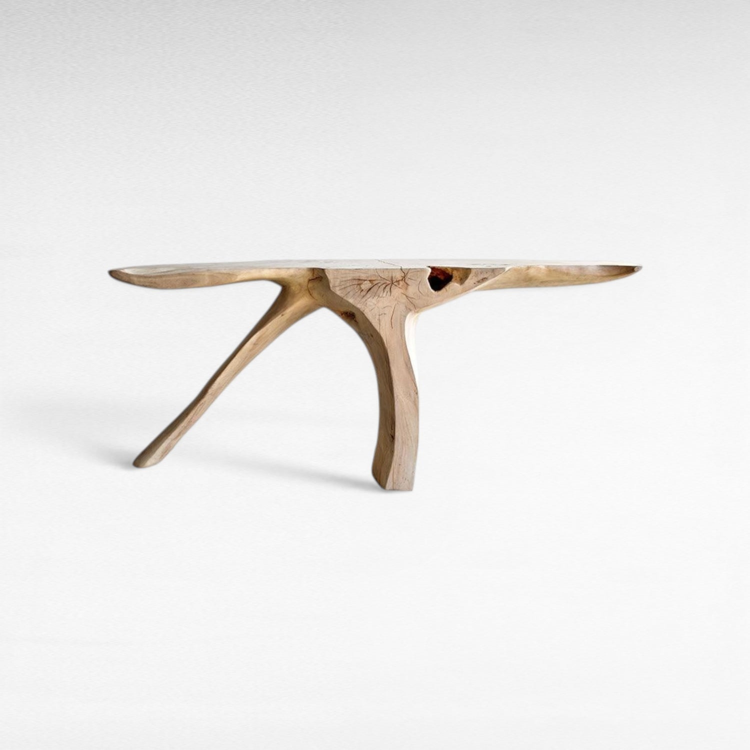 BLEACH MAHOGANY WOOD CONSOLE TABLE 210x50x84cm - Chora Mykonos