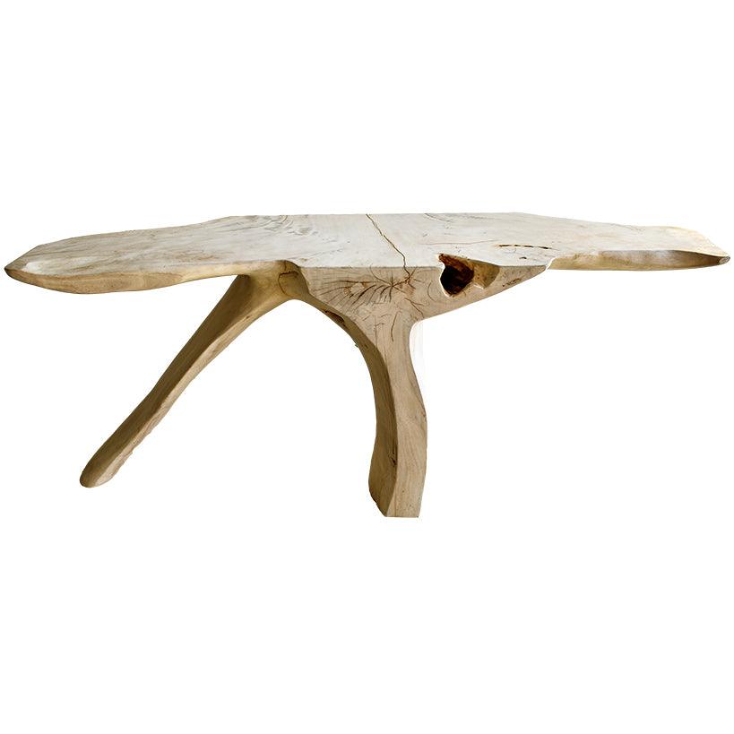 BLEACH MAHOGANY WOOD CONSOLE TABLE 210x50x84cm - Chora Mykonos