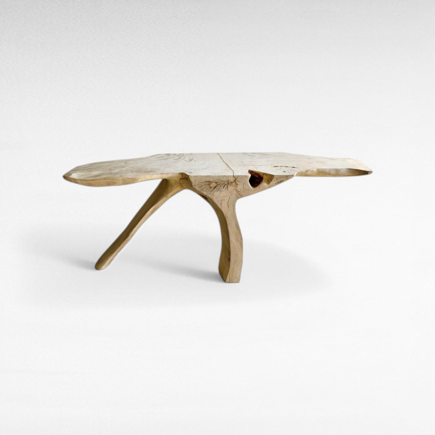 BLEACH MAHOGANY WOOD CONSOLE TABLE 210x50x84cm - Chora Mykonos