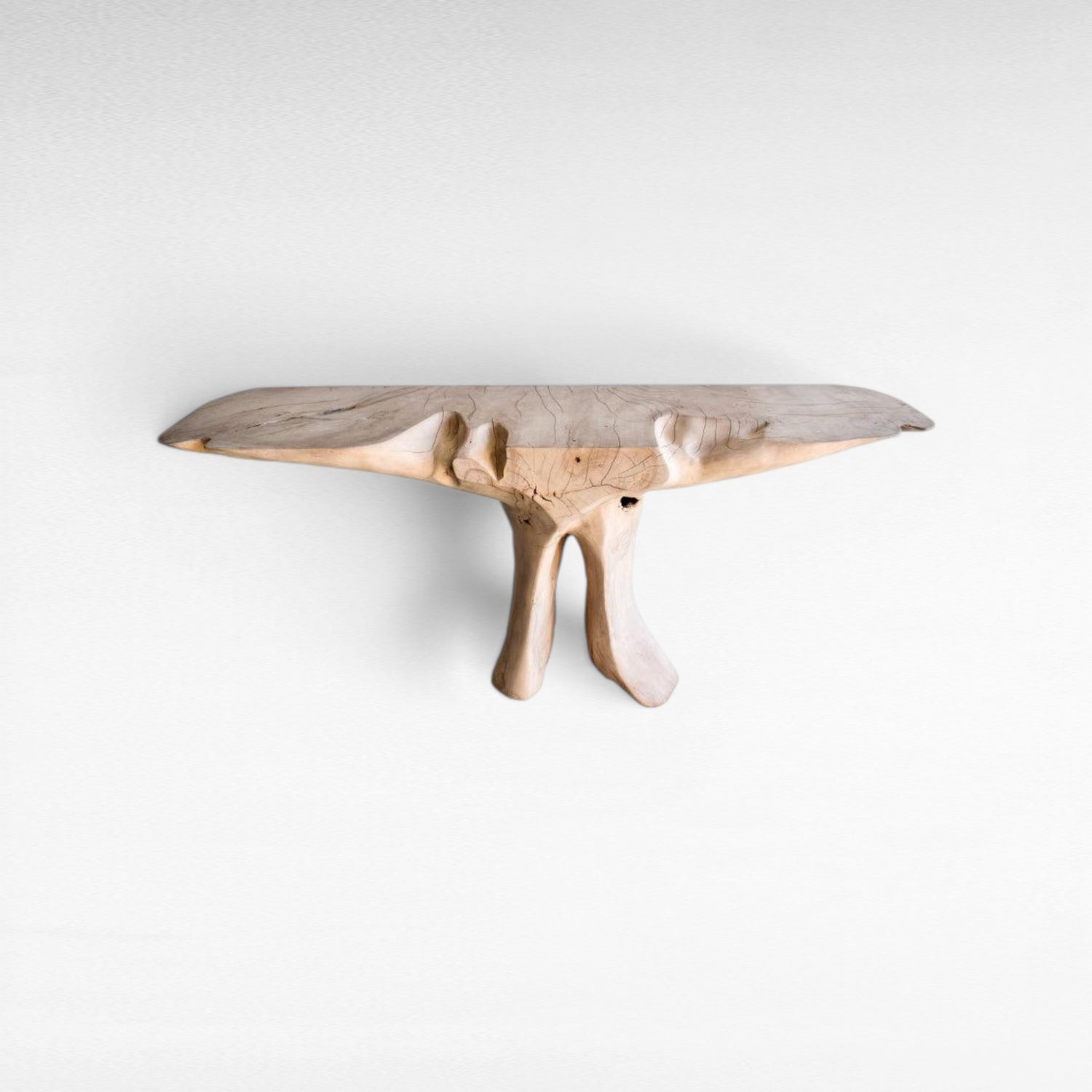 BLEACH MAHOGANY WOOD CONSOLE TABLE 200x50x85cm - Chora Mykonos