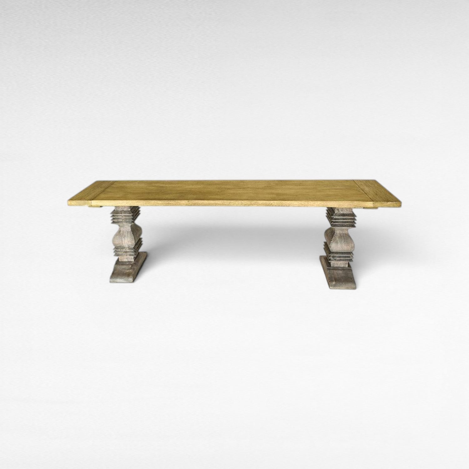 TOP OLIVE COLOR & ANTIQUE FOOT CONSOLE MONASTERE WITH DURIAN WOOD - Chora Mykonos