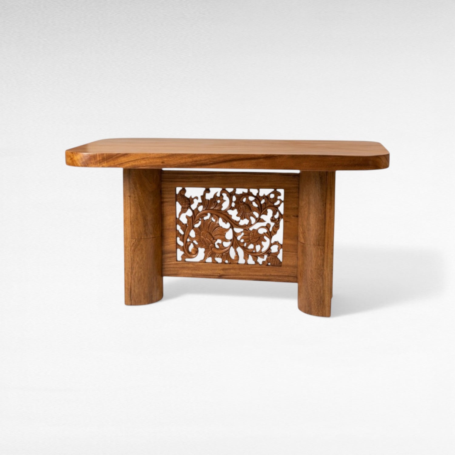 TEAK WOOD BAR WITH CARVING W170 |D70 |H90 CM