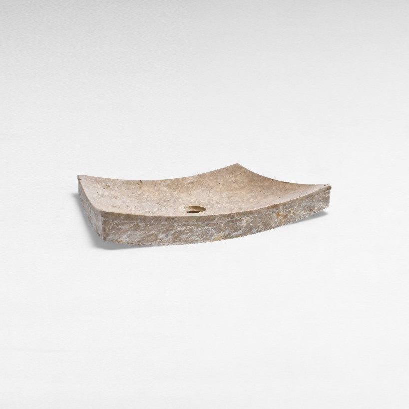 BATHROOM SINK MARBLE BEIGE W55 |D43 |H10 CM