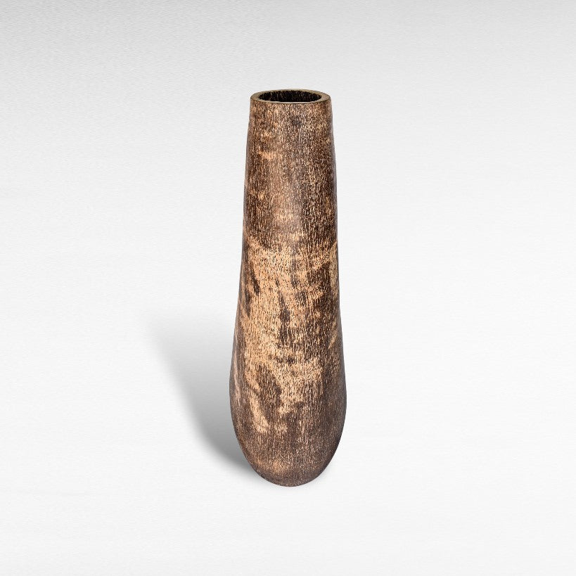 PALM WOOD NATURAL PLANTER W90 |D90 |H210 CM