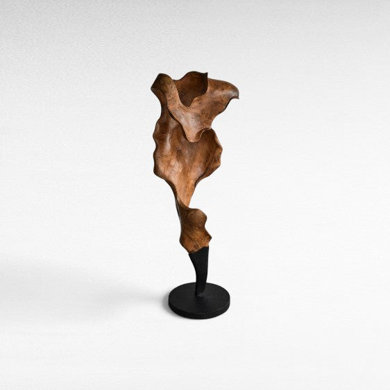 SCULPTURED WOOD NATURAL DECO 35x30x110cm - Chora Mykonos