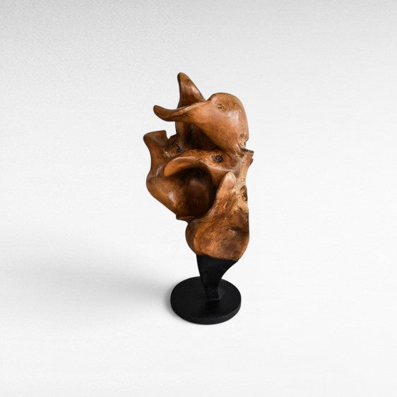 SCULPTURED WOOD NATURAL DECO 50x30x110cm - Chora Mykonos