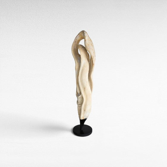 SCULPTURED WOOD BLEACHED DECO 35x35x175cm - Chora Mykonos