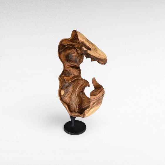 SCULPTURED TEAK WOOD NATURAL - Chora Mykonos