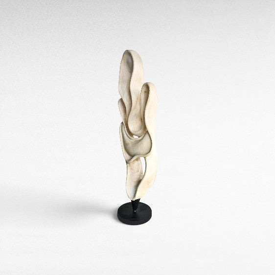 BLEACHED MAHOGANI SCULPTURED DECO 65x30x185cm - Chora Mykonos