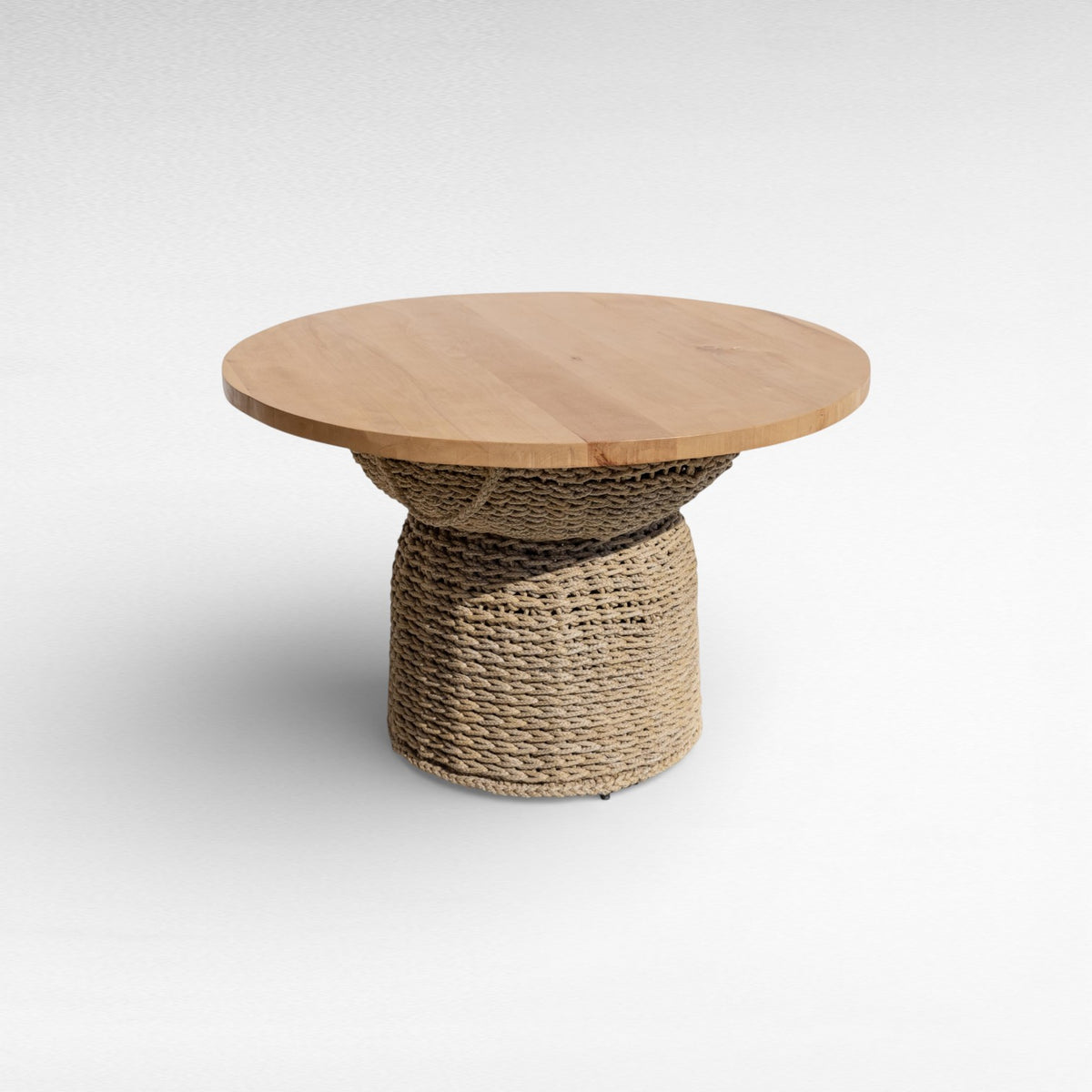DINING TABLE ROPE & WOOD NATURAL Φ120 |H80 cm