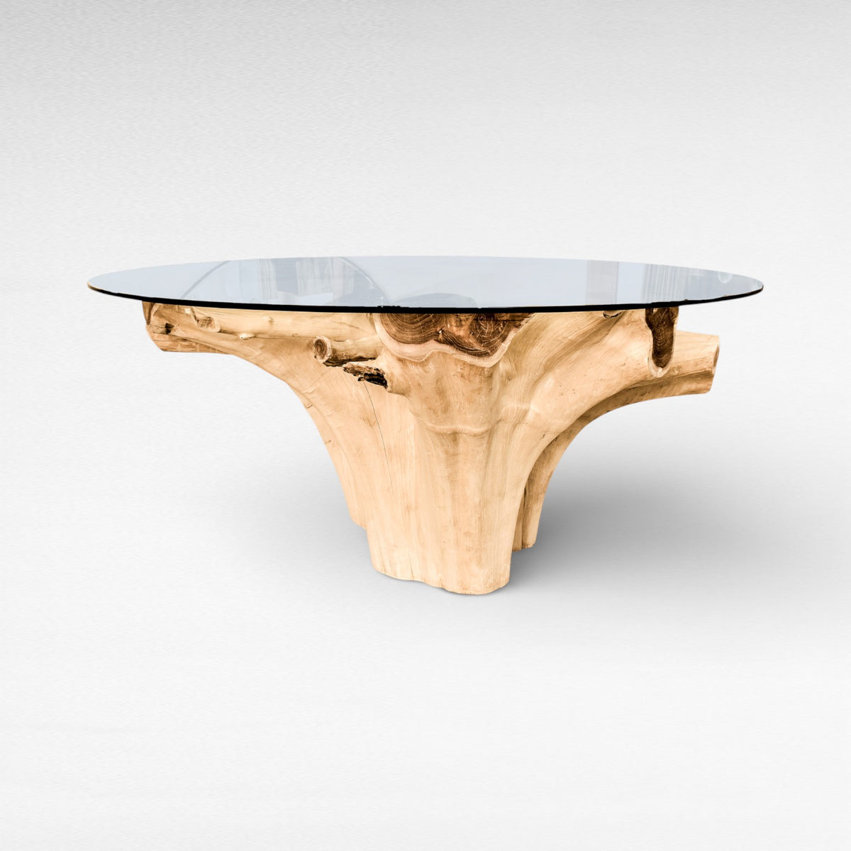 DINING TABLE MAHOGANY WOOD BLEACHED & NATURAL L170 |W170 |H80 cm