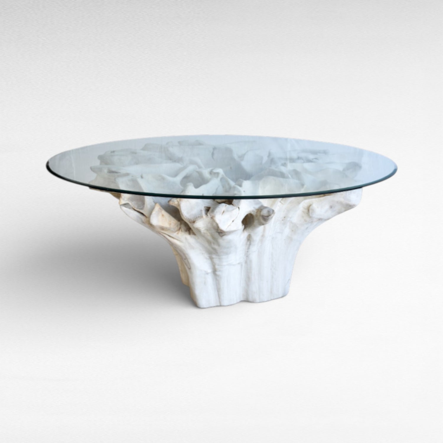 BLEACHED ROUND DINING TABLE L190 |W190 |H80 cm