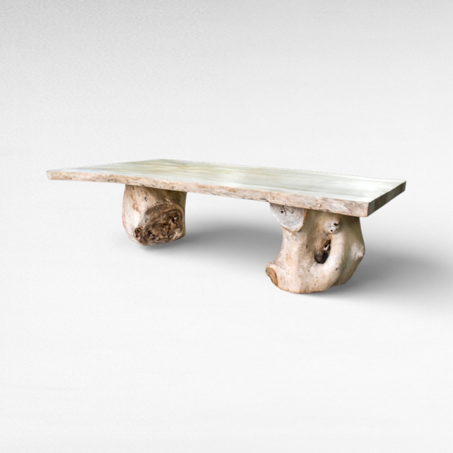 DINING TABLE TEAK WOOD BLEACHED L300 | W150 | H80 cm