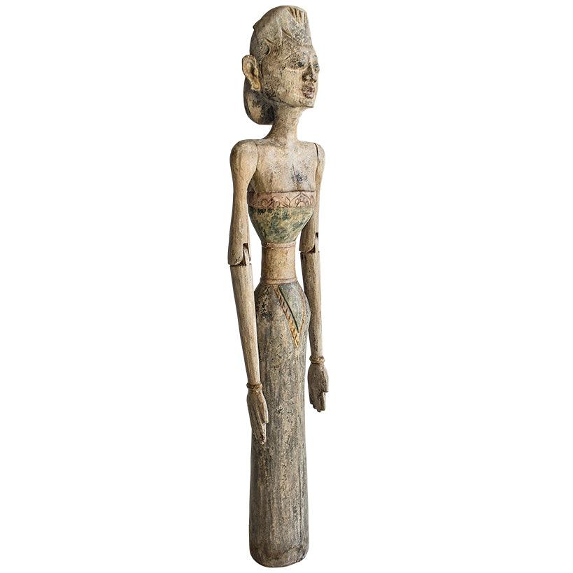 STATUE WITH ANTIQUE FINISH 21x14x100 - Chora Mykonos