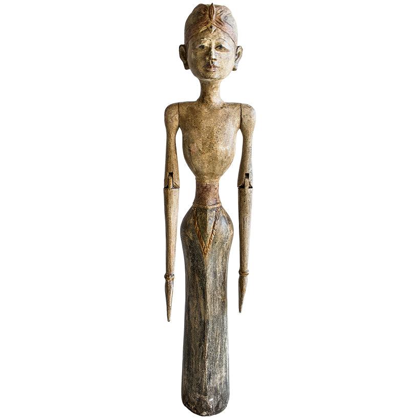 STATUE WITH ANTIQUE FINISH 21x14x100 - Chora Mykonos