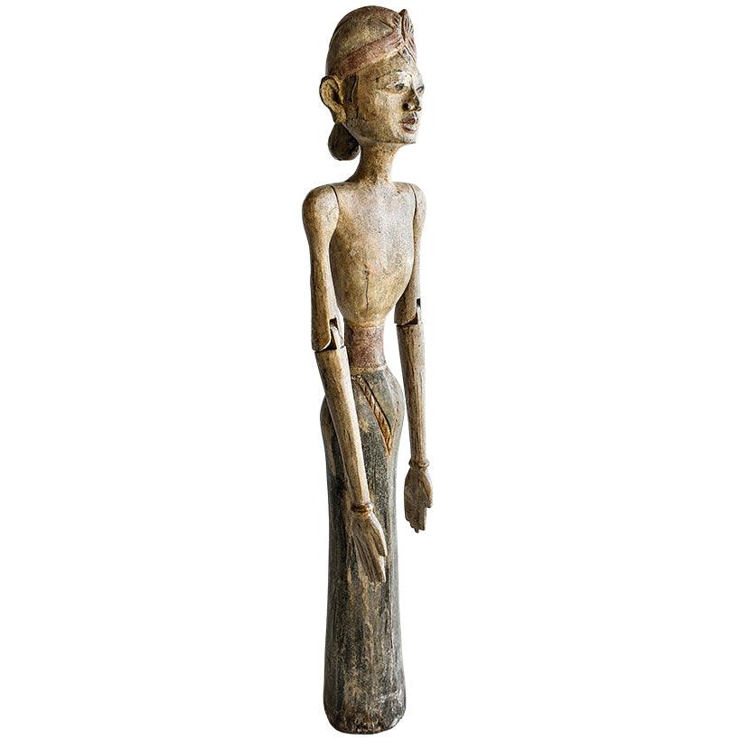 STATUE WITH ANTIQUE FINISH 21x14x100 - Chora Mykonos