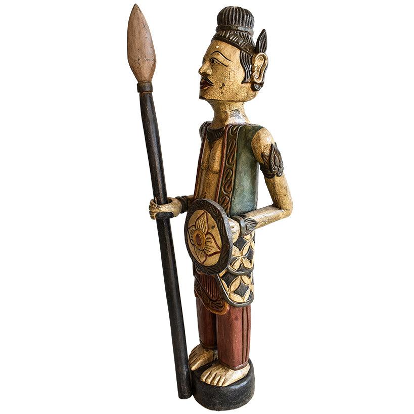 SOLDIER STATUE WITH ANTIQUE FINISH 26x22x82 - Chora Mykonos