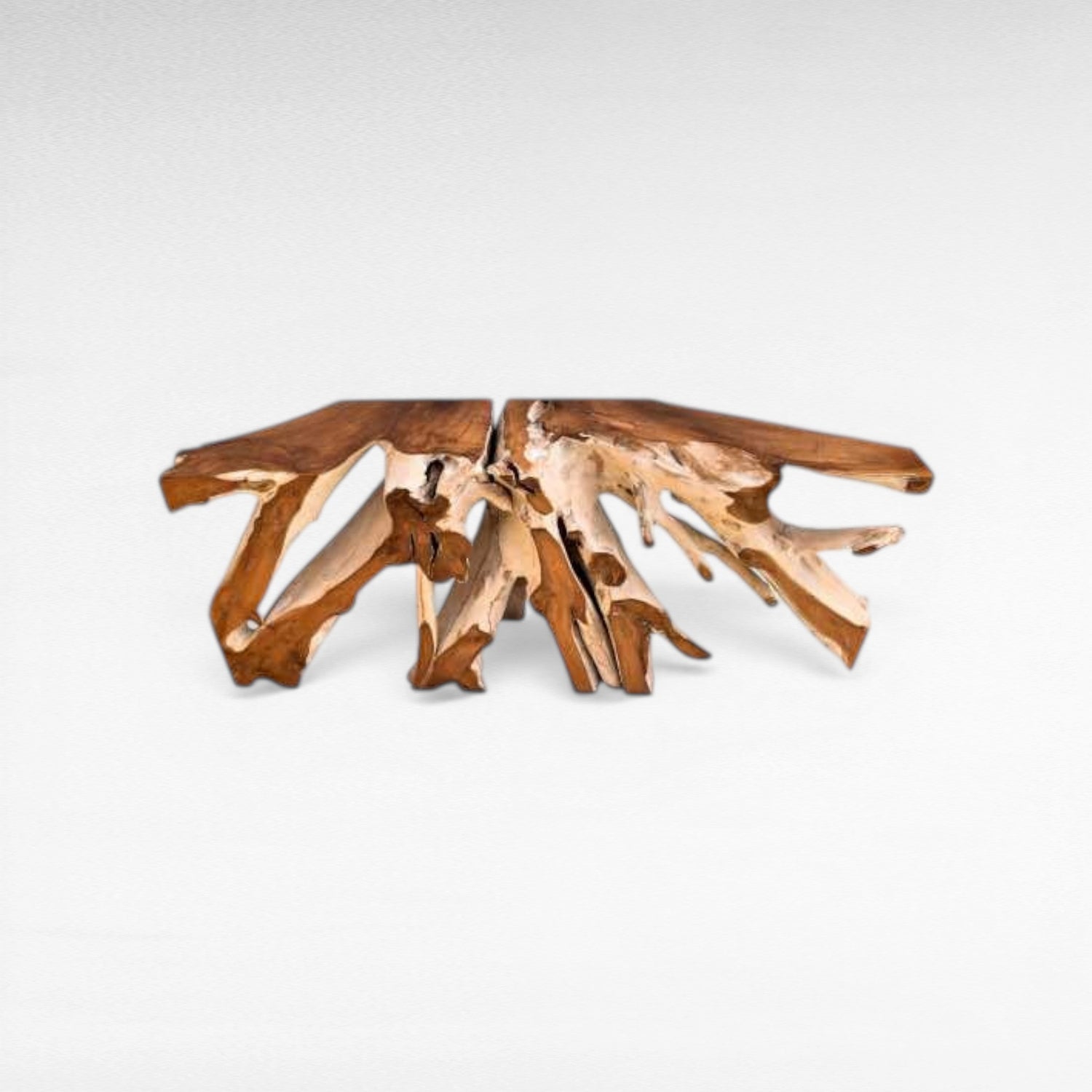 TEAK WOOD & GLASS NATURAL W200 |D45 |H80 CM