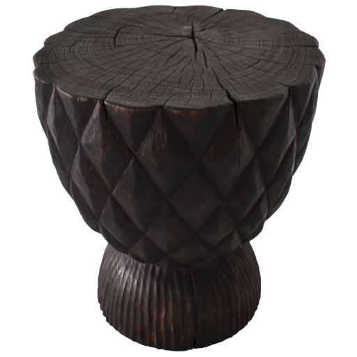 MANGO WOOD SIDE TABLE BLACK W45 |D45 |H50 CM