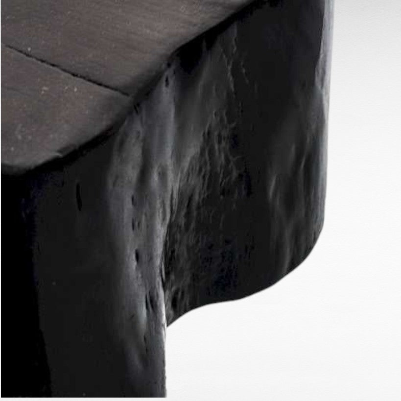 TAMARIN WOOD BLACK SIDE TABLE W70 |D65 |H50 CM