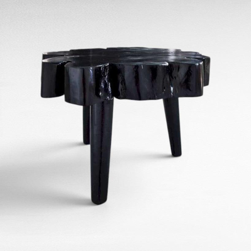 TAMARIND WOOD SIDE TABLE BLACK W70 |D65 |H45 CM