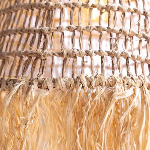Pendant Light Rattan & Grass Natural
