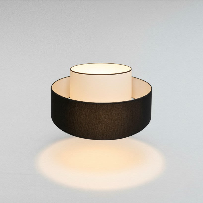 Black & White Fabric Lamp Shade