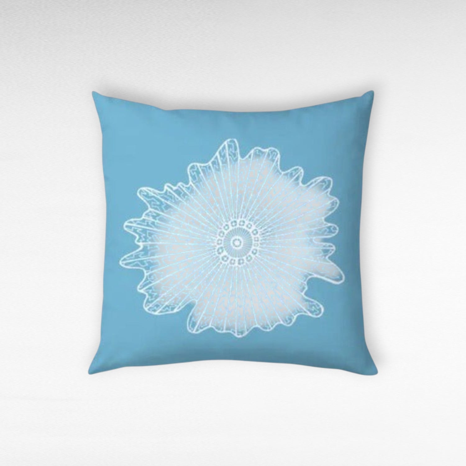 PILLOW LEAF CORAL BOLD TURQUOISE W60 |D60 CM