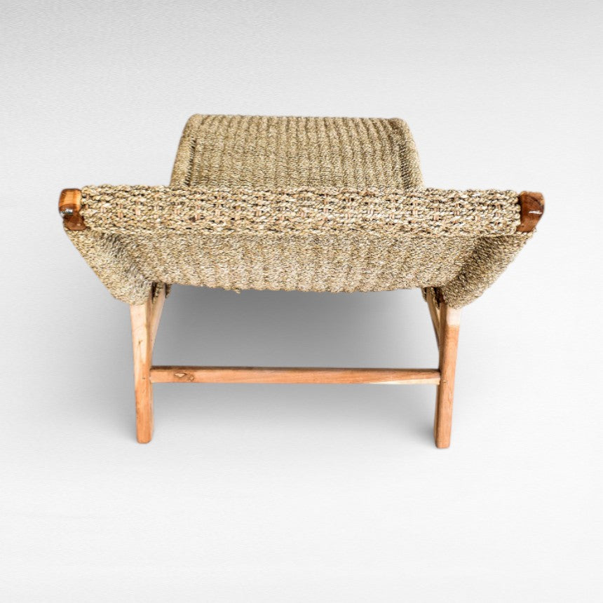 TEAK WOOD AND SYNTHETIC RATTAN L150 |W70 |H80 cm