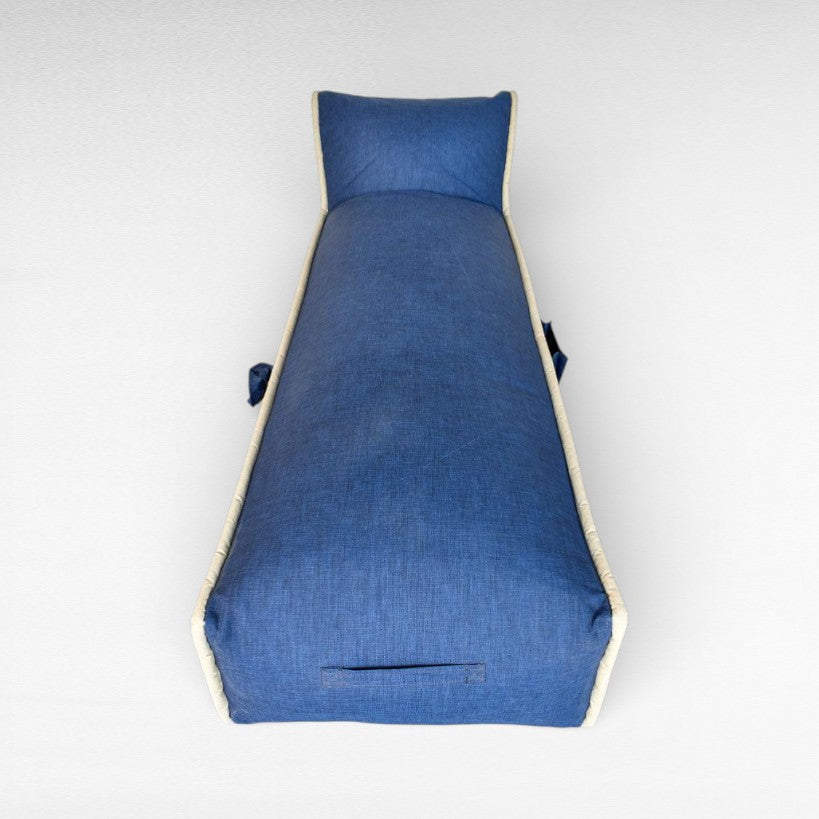 PREMIUM PVC LONG SIZE BLUE & BEIGE W185 |D70 |H70 CM