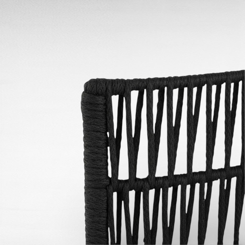 COTTON ROPE & IRON FRAME BLACK COLOR ROUND DAYBED Φ165 |Η90 cm