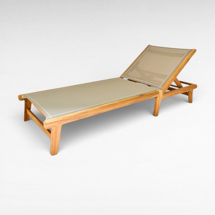 TEAK WOOD WITH MESH PVC DAYBED L200 |W73 |H28 cm
