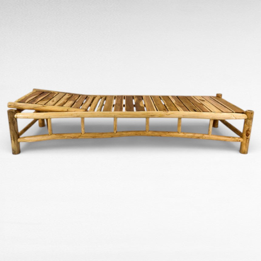 TEAK WOOD PRIMITIVE STYLE DAYBED L200 |W80 |H50 cm