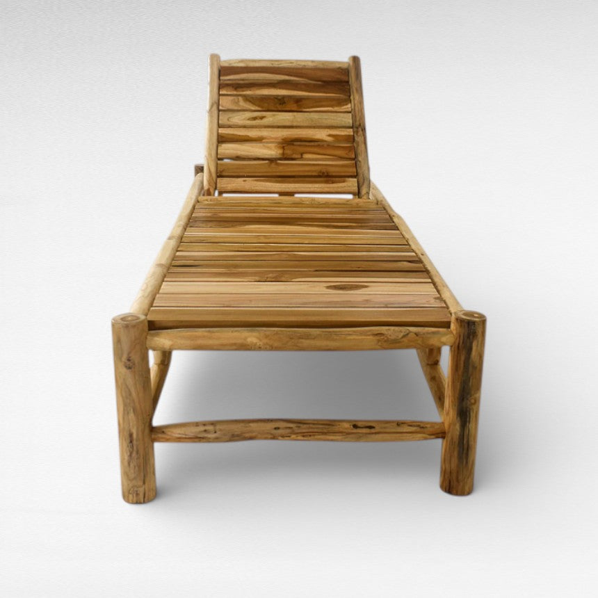TEAK WOOD PRIMITIVE STYLE DAYBED L200 |W80 |H50 cm