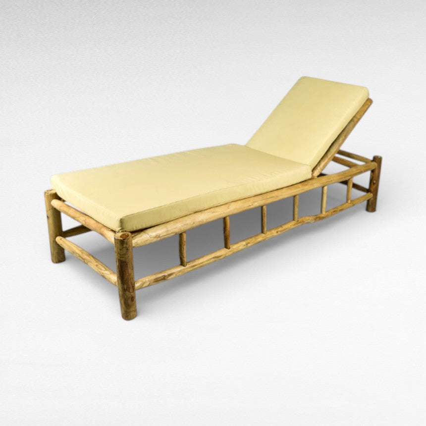 TEAK WOOD PRIMITIVE STYLE DAYBED L200 |W80 |H50 cm