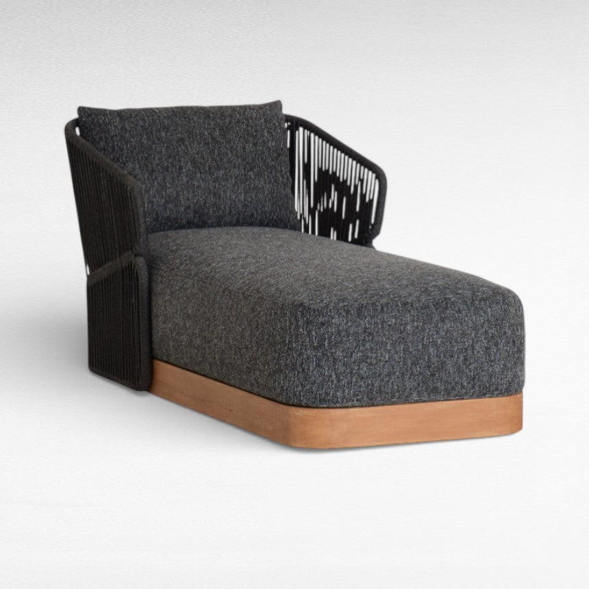 TEAK WOOD AND COTTON ROPE DAYBED W170 |D78 |H72 CM