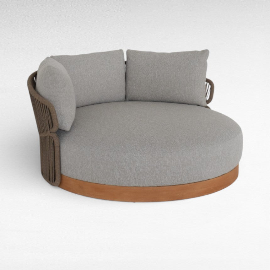 DAYBED ROUND NATURAL & GREY W1155 |D155 |H70 cm