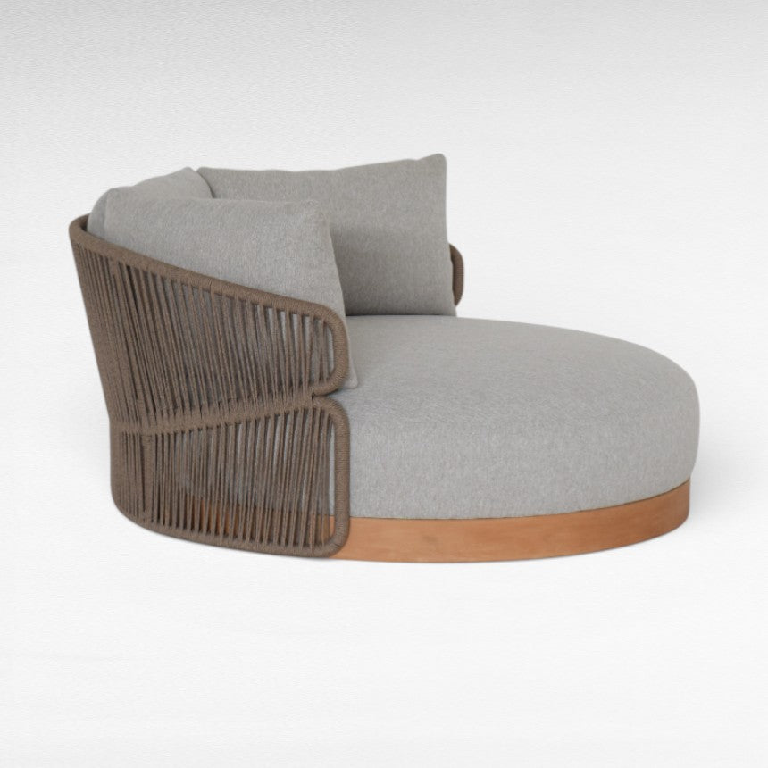 DAYBED ROUND NATURAL & GREY W1155 |D155 |H70 cm