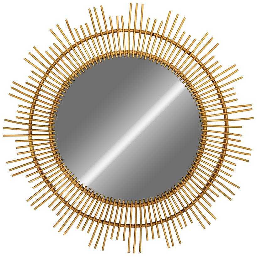 BAMBOO MIRROR SUN SHAPE - Chora Mykonos