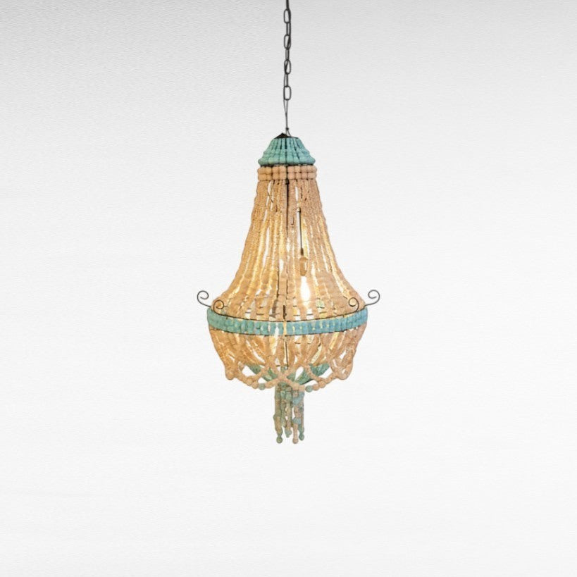 WOODEN BEADS BLEACH TEARDROP SHAPE Φ50 |H75 cm