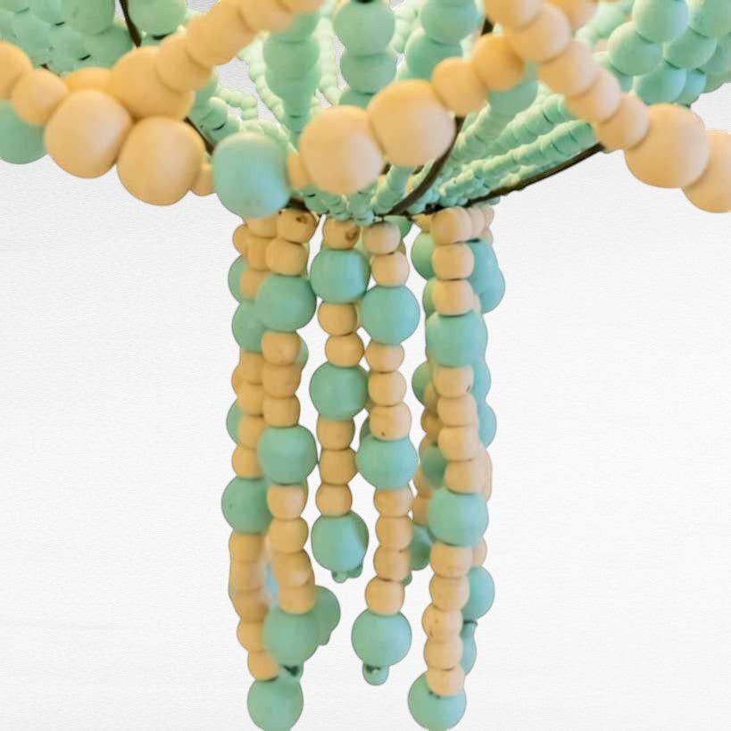 WOODEN BEADS BLEACH TEARDROP SHAPE Φ50 |H75 cm