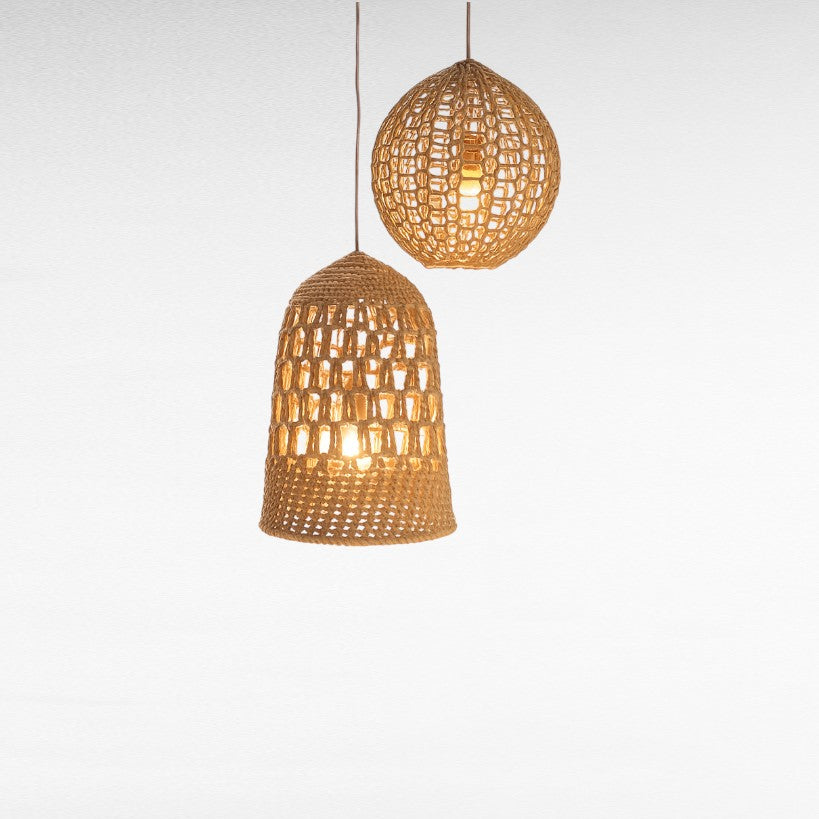 Pendant Light Ball Rope Natural