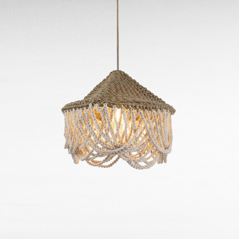 ROPE TRIANGLE SHAPE WITH LOOPED TENDRILS Φ55 |H63 cm