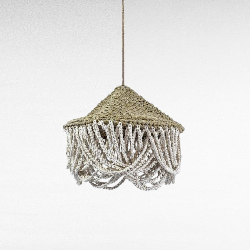 ROPE TRIANGLE SHAPE WITH LOOPED TENDRILS Φ55 |H63 cm